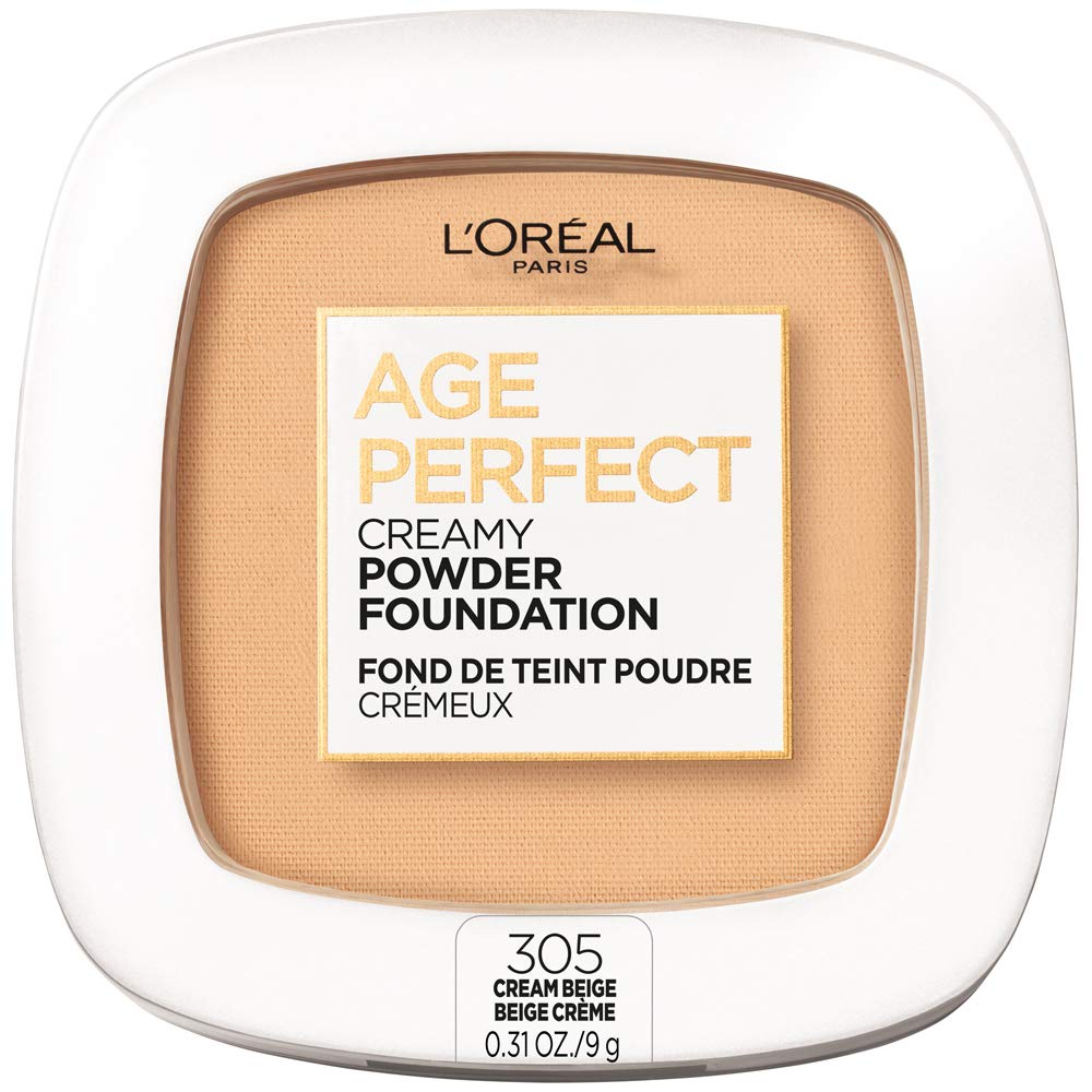 L’Oréal Paris Age Perfect Creamy Powder Foundation Compact, 305 Cream Beige, 0.31 Ounce